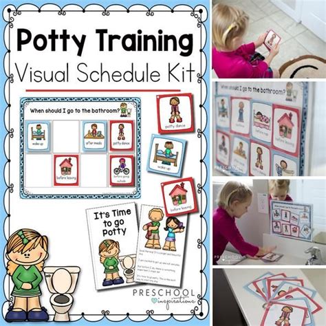 Potty Training Visual Schedule Kit Potty Training Visuals Potty