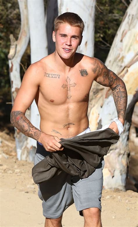 Justin Bieber Shirtless In La September Pictures Popsugar