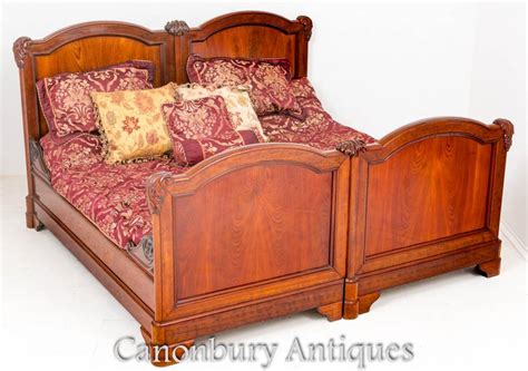 These complete furniture collections include everything you need to outfit the entire bedroom in coordinating style. Antique French Mahogany Double Bed Carved Bedroom ...