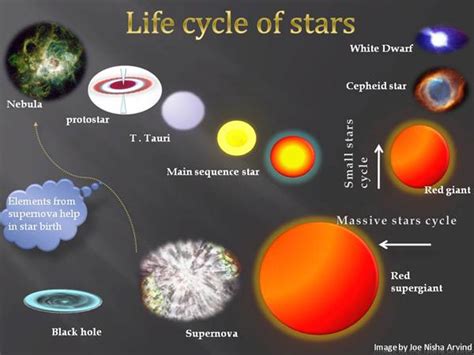 All Different Types Of Stars And Life Cycle Planets E