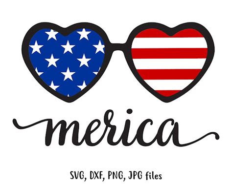 Fourth Of July Sunglasses Svg For Cameo Cut Machine