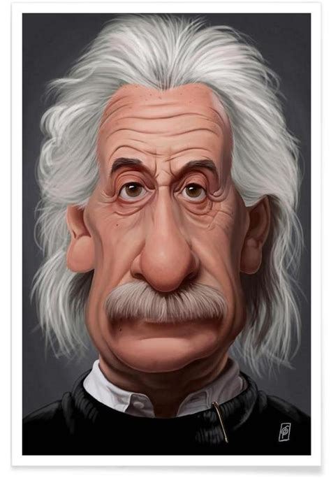 Albert Einstein Caricature Poster Juniqe