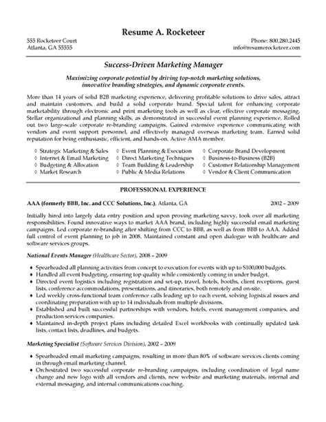 At least 3 years marketing or agency experience. B2B Marketing Manager Resume Example | Resume Examples ...