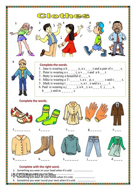 Clothes With Images Clothes Worksheet Elementary Worksheets