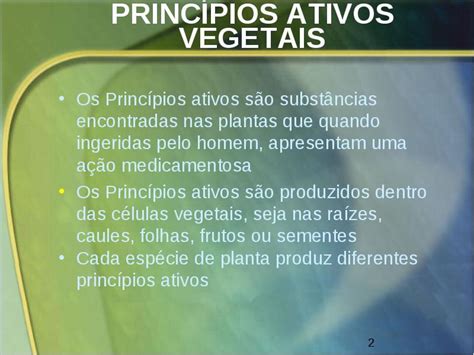 O Que São Principios Ativos