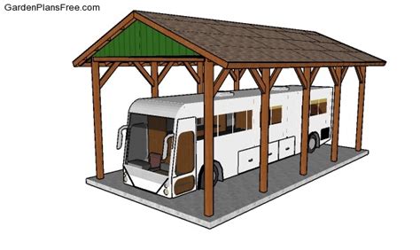 Carport | vertical roof | 12w x 31l x 12h metal rv carport cover. 7 Free Carport Plans | Free Garden Plans - How to build garden projects