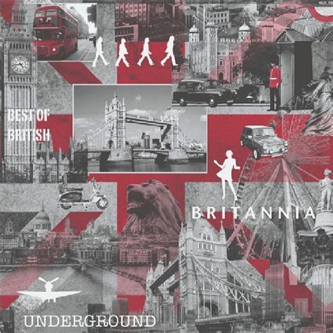 Muriva Britannia London Union Jack Britain Sixties Wallpaper 102509