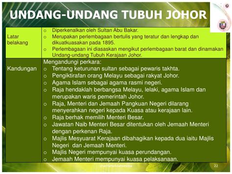 University of malaya students repository. Undang Undang Tubuh Kerajaan Johor Stpm
