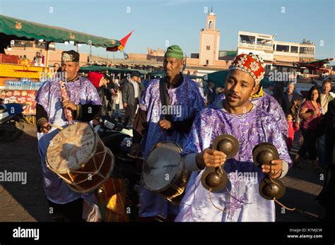 Musician Performing Jemaa El Fnaa In Hi Res Stock Photography And