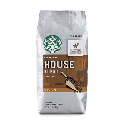 Starbucks House Blend Medium Roast Ground Coffee 12 Ounce Bag