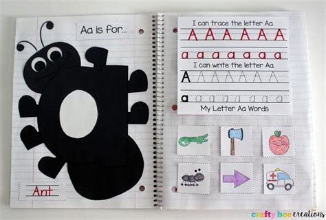 Interactive Lowercase Alphabet Notebook Crafty Bee Creations