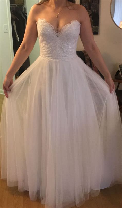 New Un Altered Wtoo Wedding Dress Della Beaded17711b Size 10 Wtoo