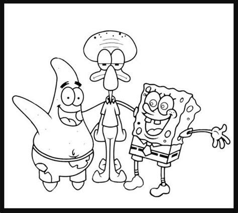 Kumpulan kartun anak muslim hitam putih design kartun. 39+ Paling Top Gambar Spongebob Hitam Putih Untuk Diwarnai