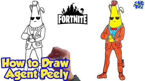 How To Draw Agent Peely From Fortnite 2 Top Secret Battle Pass Youtube