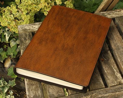 A4 Large Classic Brown Leather Bound Journal Leather Etsy