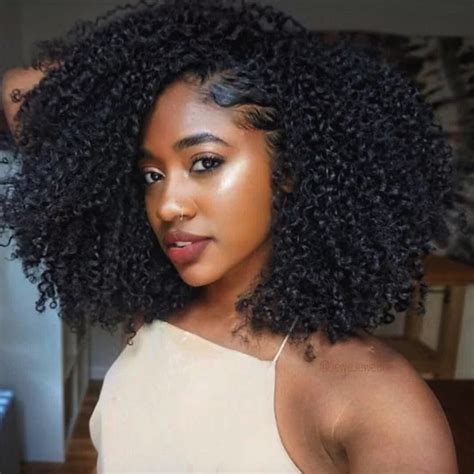 4b natural hair type black and curly