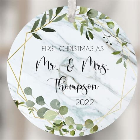 Personalized Our First Christmas Married Ornament Etsy