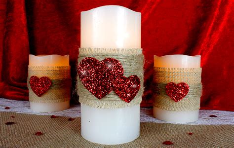 Twine Heart Candles Diydg