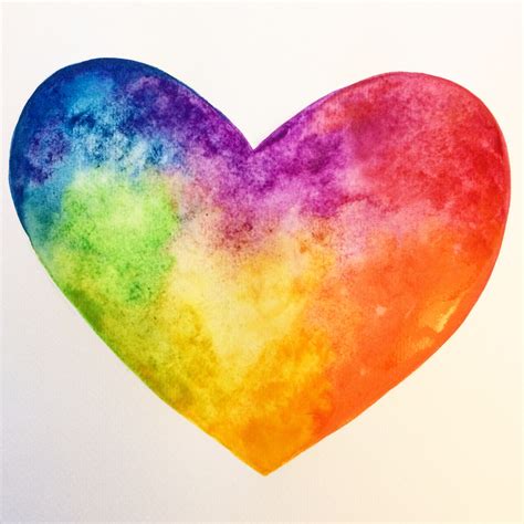 watercolour rainbow love heart prints of all my watercolours are available at £10 each plus £2