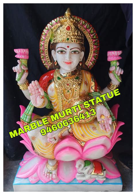 Lord Lakshmi Murthy Mahalakshmi Statue लक्ष्मी की मूर्ति लक्ष्मी स्टेचू Marble Murti Statue