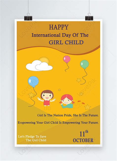 International Day Of The Girl Child Poster Template Imagepicture Free