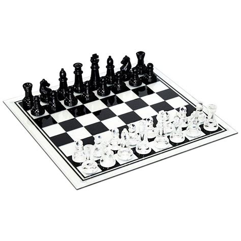 We Games Black And Clear Glass Chess Set Oriental Trading