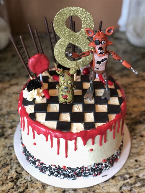 Five Nights At Freddy‘s Fnaf Cakes Birthdays Fnaf Cake 4th Birthday Cakes