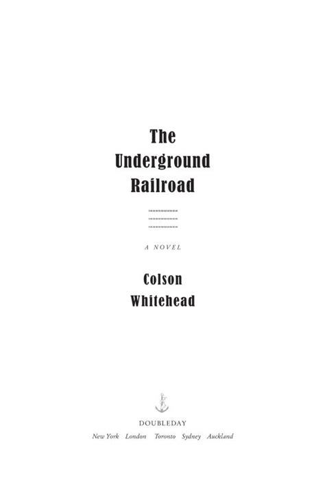 The Underground Railroad Pulitzer Prize Winner National Book Award