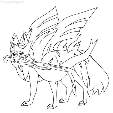 Zacian Coloring Pages Coloring Home