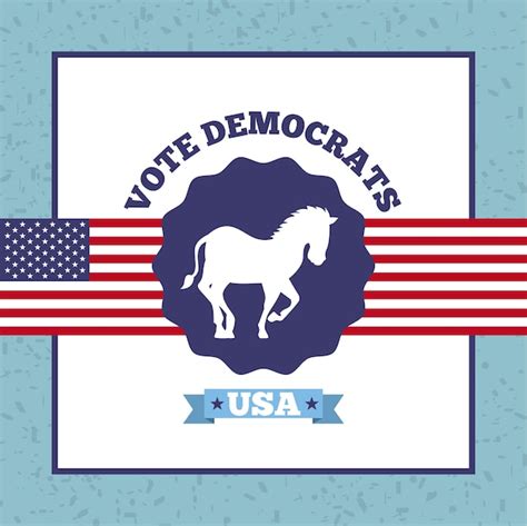 Premium Vector Democrat Party Usa Isolated Icon