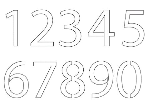 3 Inch Number Stencils Printable 3 Inch Number Stencil 1 Number
