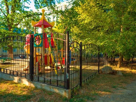 Children`s Playground Kindergarten Stock Image Image Of Schoolyard