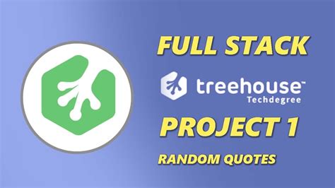 Treehouse Techdegree Fullstack Javascript Project 1 Youtube