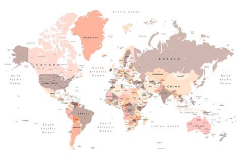 Mapa Mundi Completo Em Adesivo Decorativo Para Parede World Map My