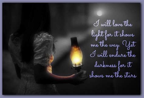 I Will Love The Light For It Shows Me The Way Yet I Will Endure The