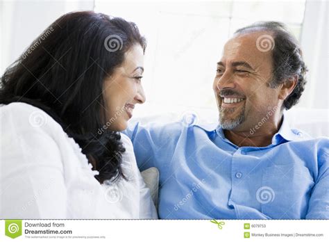 A Middle Eastern Couple Sitting At Home Stock Image Image Of Inside Adult 6079753