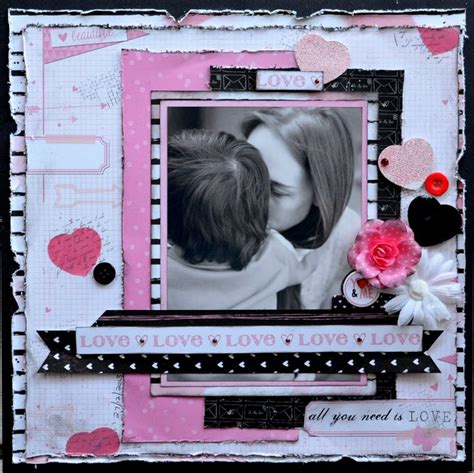 You And Me Love Bo Bunny Layout Bo Bunny Layouts Bo Bunny Scrapbook Pages