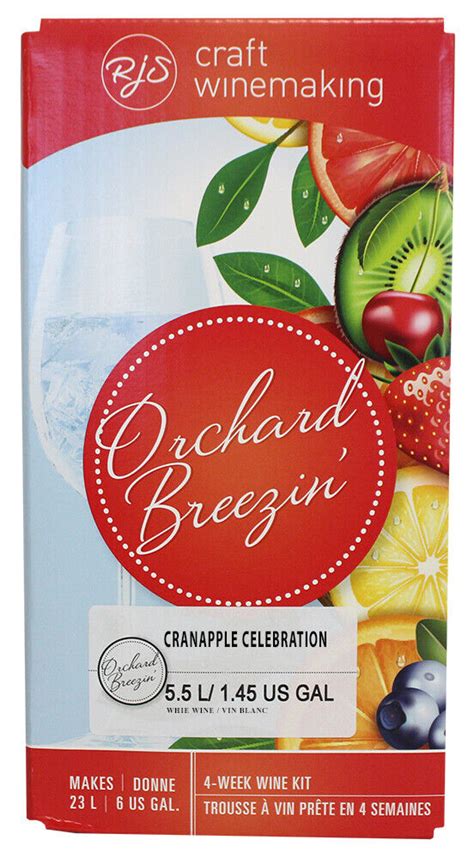 Orchard Breezin Cranapple Celebration Home Wine Making Ingredient Kit