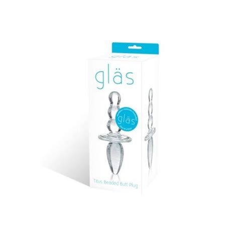 Glas Titus Beaded Glass Anal Butt Plug Sex Toy Couples Play For Sale