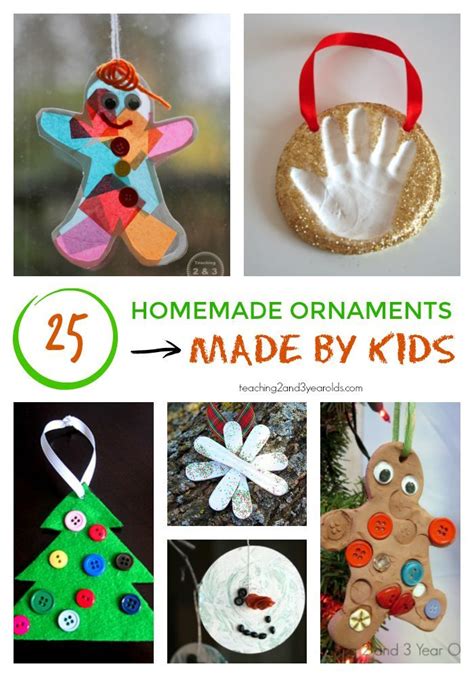 25 Homemade Christmas Ornaments For Kids Preschool Christmas Crafts