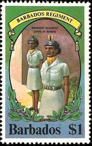 Stamp Womans Corps Barbados Barbados Regiment Mi Bb Sn Bb Yt