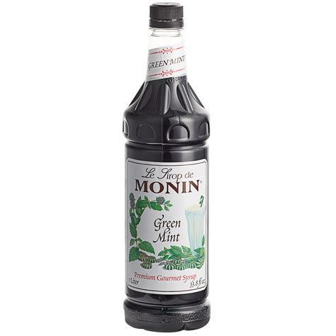 Monin 1 Liter Premium Green Mint Flavoring Syrup