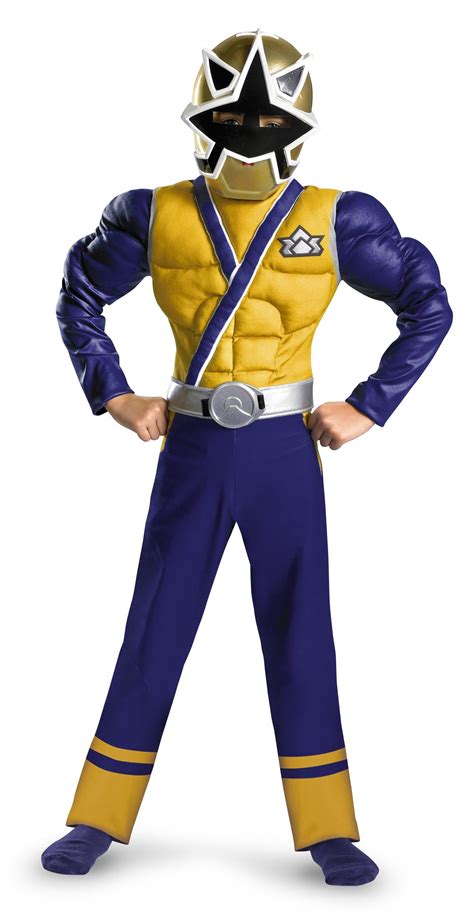 Power Ranger Samurai Gold Ranger Muscle Kids Costume Kids Super Hero