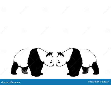 Panda Silhouette Stock Illustrations 4101 Panda Silhouette Stock