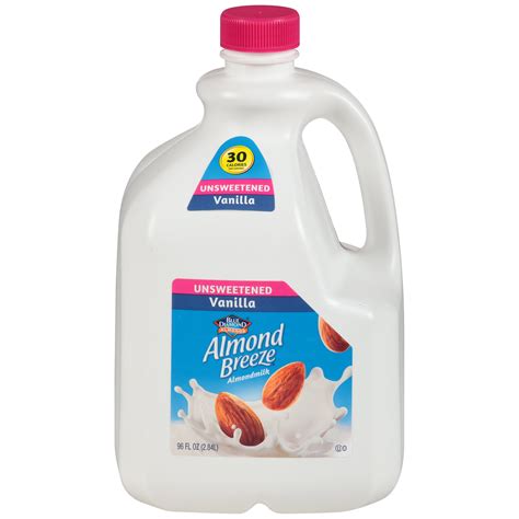 Blue Diamond Almond Breeze Unsweetened Vanilla Almond Milk 96 Oz