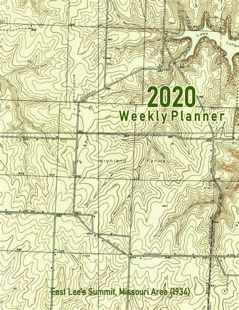 2020 Weekly Planner East Lees Summit Missouri Area 1934 Vintage