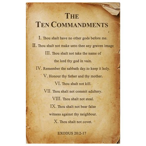 Buy The 10 Commandments Wall Art Bible Verses Inspirational Quotes Wall