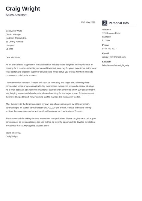Retail Cover Letter Examples Templates Tips For