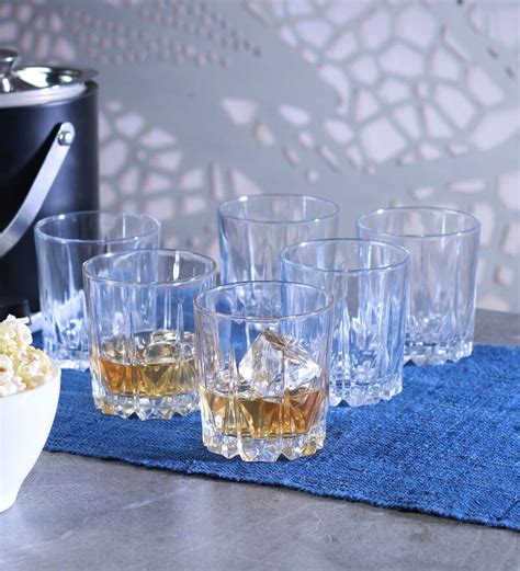 Buy Pasabahce Karat Glass 365 ML Whisky Tumbler Glasses Set Of 6