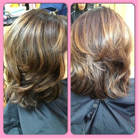 Shoulder Length Hair Cut With Short Round Layers